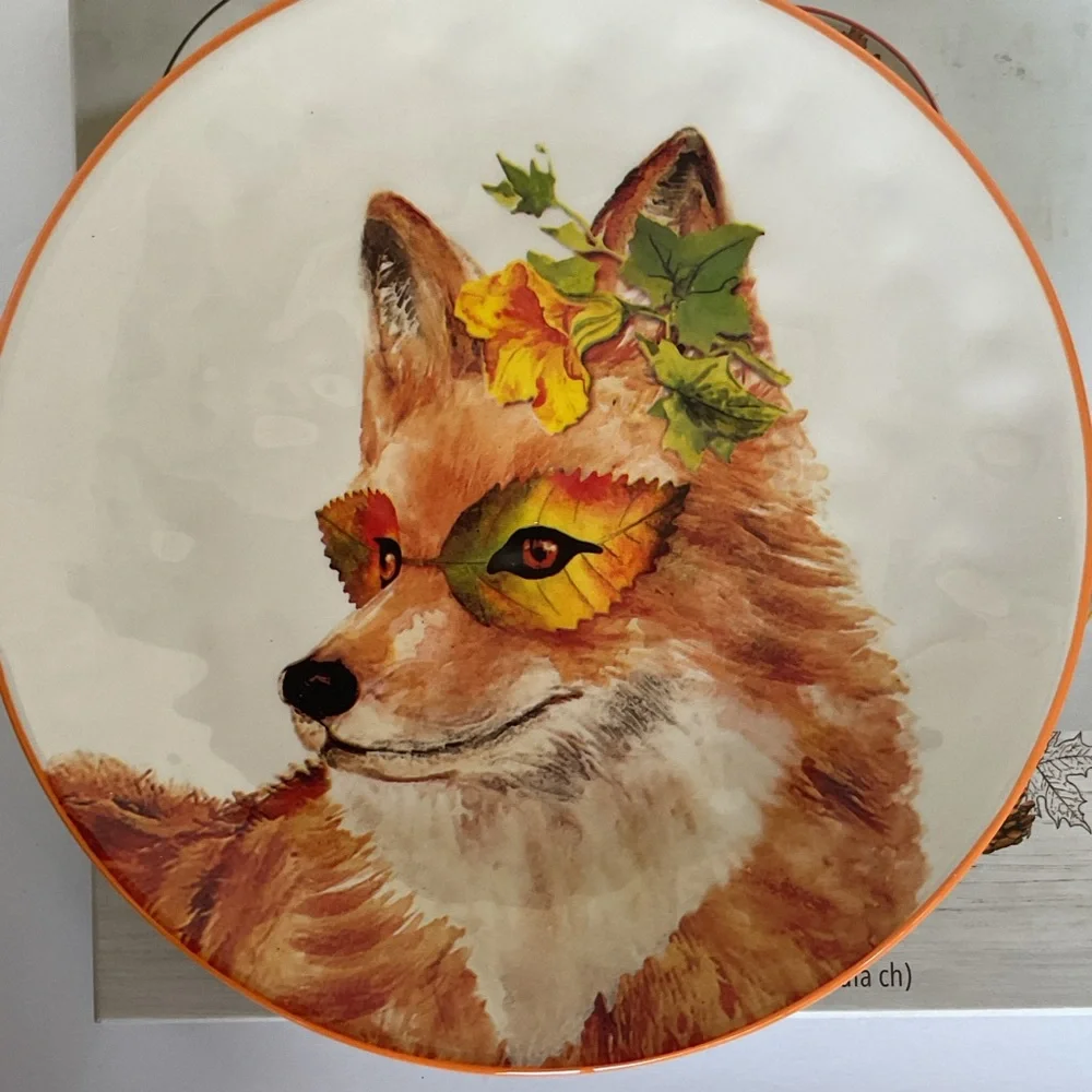 Pier 1 Harvest Garden Critters Salad Plates set of four NWT